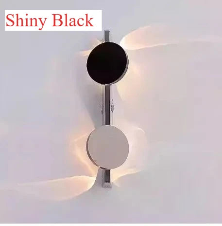 lampe murale contemporaine noir brillant noir mat texture ondulée translucide fixation chambre coucher decoration
