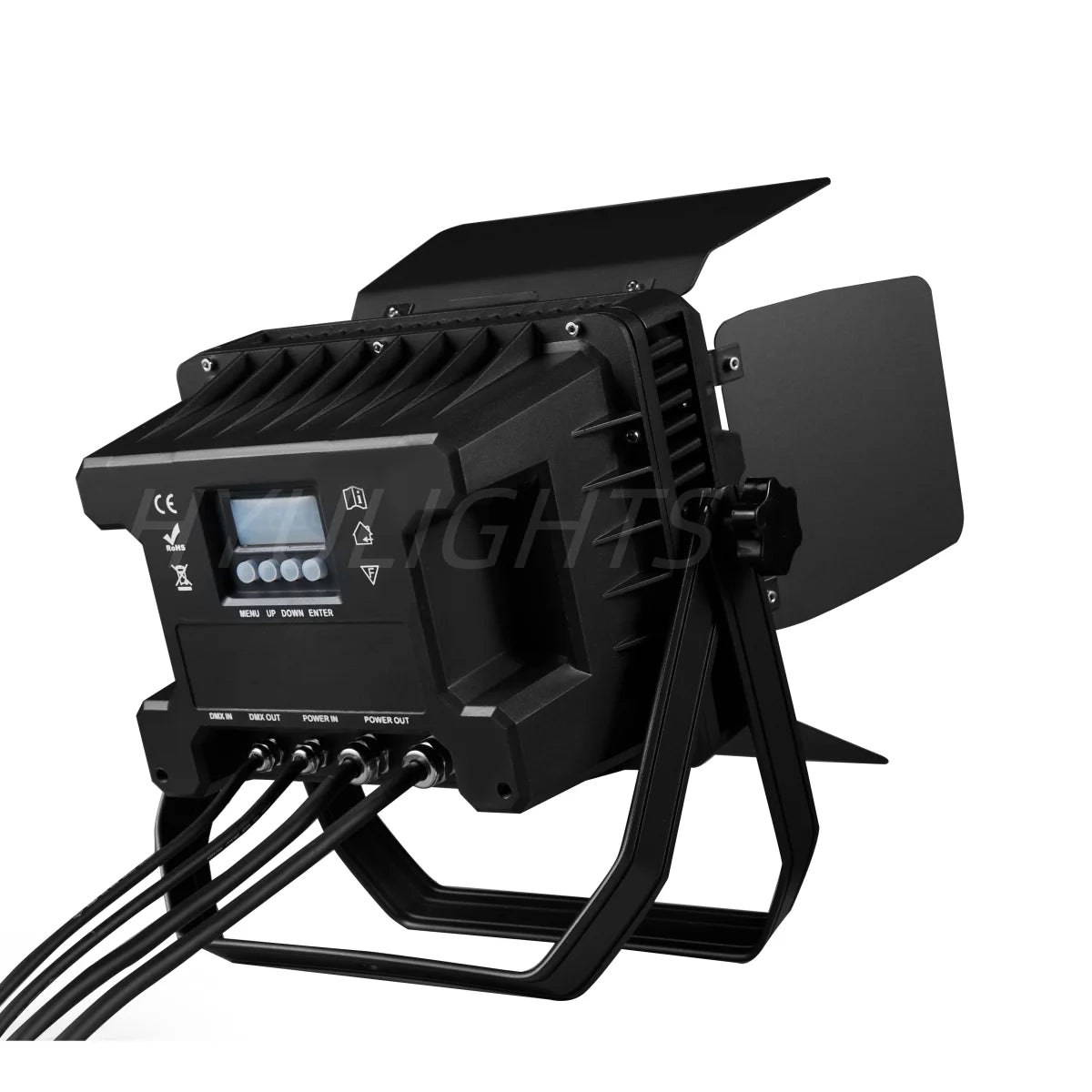 projecteur led ip65 étanche noir moderne dmx scènes dj 24w rgbwa uv effets scène