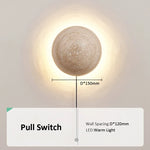 applique murale bois led beige clair texture naturelle moderne minimaliste fixée mur étude chambre