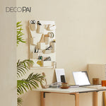 panneau rangement mural moderne beige clair 15 compartiments vis fixation boîtes outils chambre