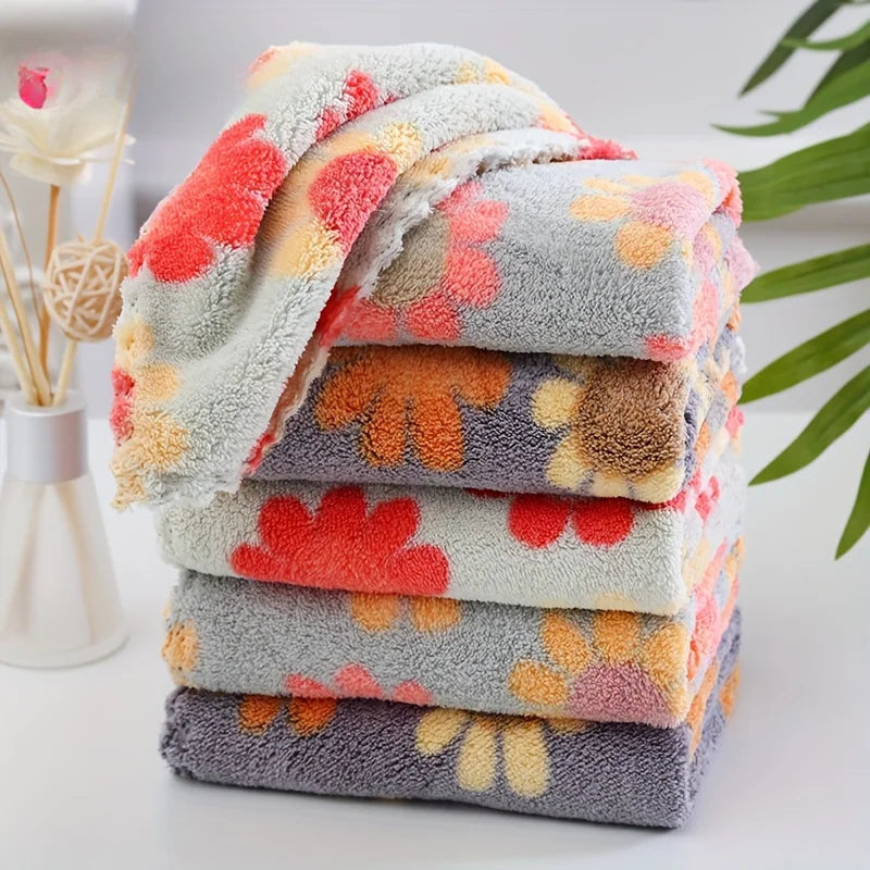 serviettes bohèmes fleuries gris rouge orange jaune ultra absorbantes séchage rapide douces moderne salon