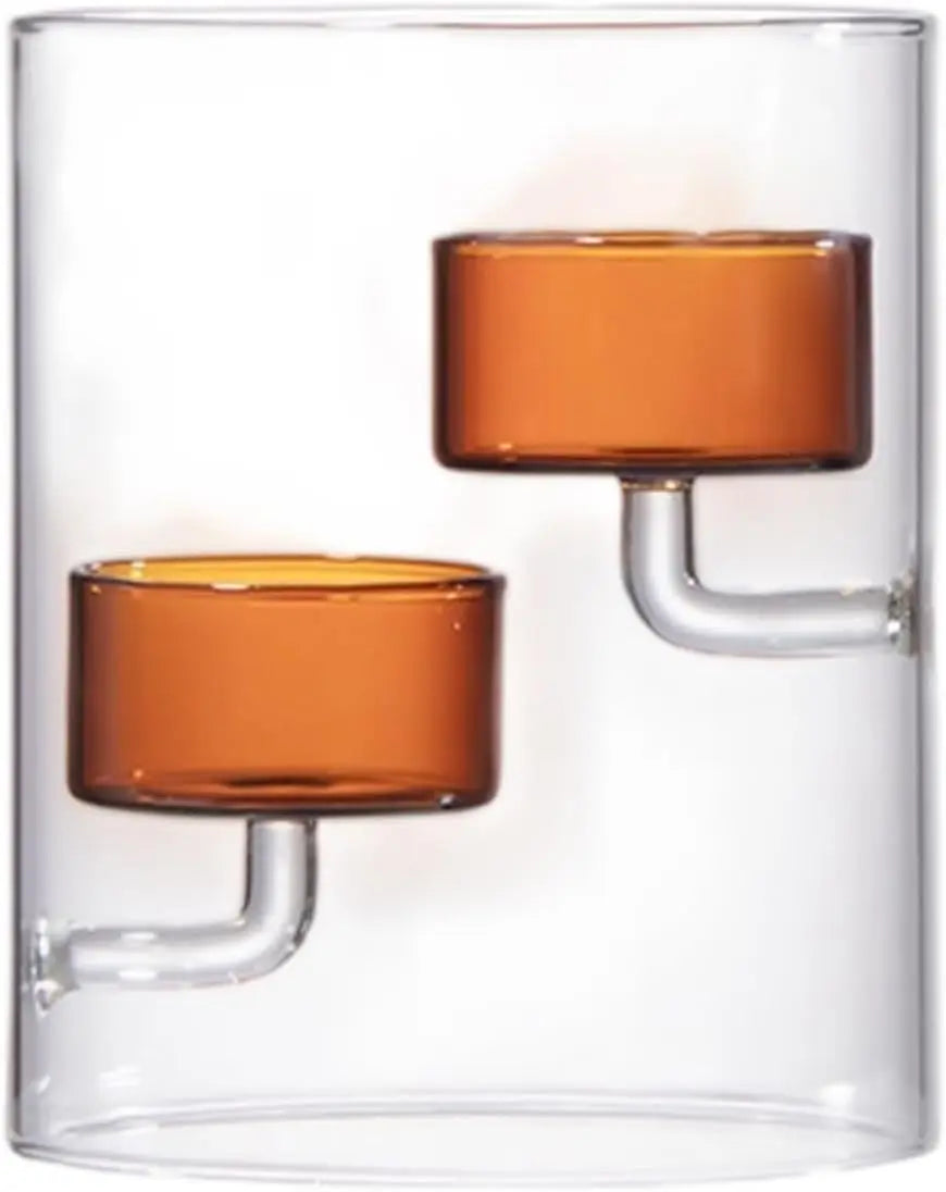 support bougies verre transparent moderne minimaliste clips bougeoirs décoration table événements centroń