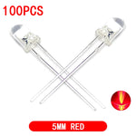 ampoules led transparentes 5mm blanc rouge jaune bleu vert 100 pièces haute qualité