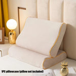 coussin bleu uni doux moderne taille 50x30cm zip caché confortable chambre coucher