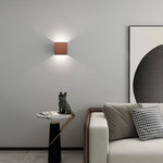 applique murale moderne 6W LED 90 260V aluminium bois naturel doré fixée mur