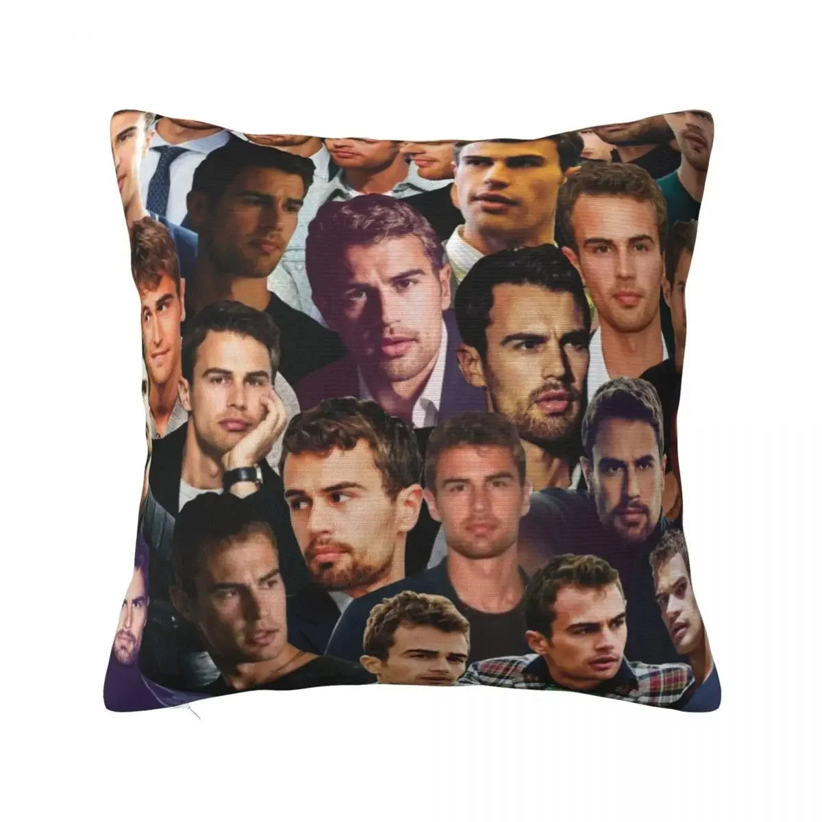 coussin moderne multicolore motif visages polyester machine lavable 30x30cm 40x40cm 45x45cm 50x50cm 55x55cm 60x60cm