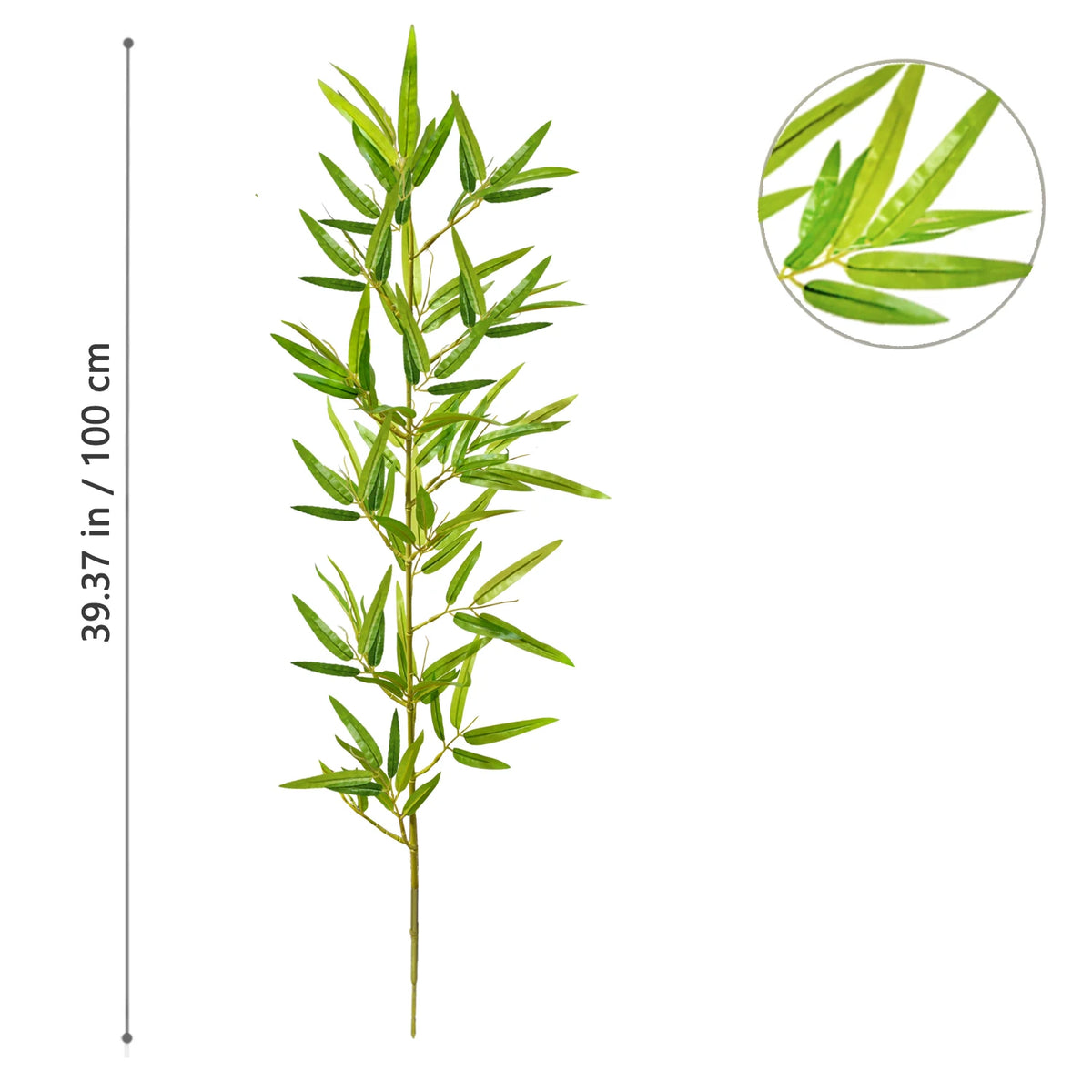 plante artificielle bambou vert feuilles fines pot blanc décoration intérieur maison moderne