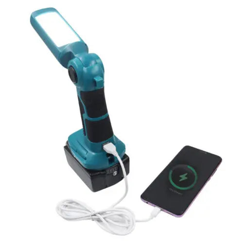lampe torche led rechargeable bleu noir usb clip antidérapante moderne portable