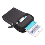 pochette taille homme toile bleu gris noir pratique moderne carabine zips poignée porte clés