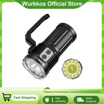 lampe poche led rechargeable 13000 lumens ip68 étanche 584m portée camping