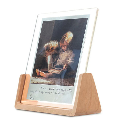 cadre photo bois moderne transparent acrylique 10x15 13x18 15x20 20x25cm horizontal vertical
