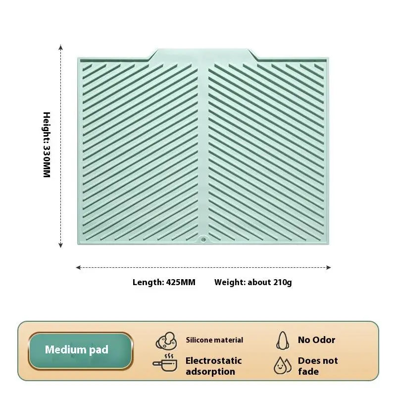 pad protection table silicone vert clair beige moderne clips diagonal
