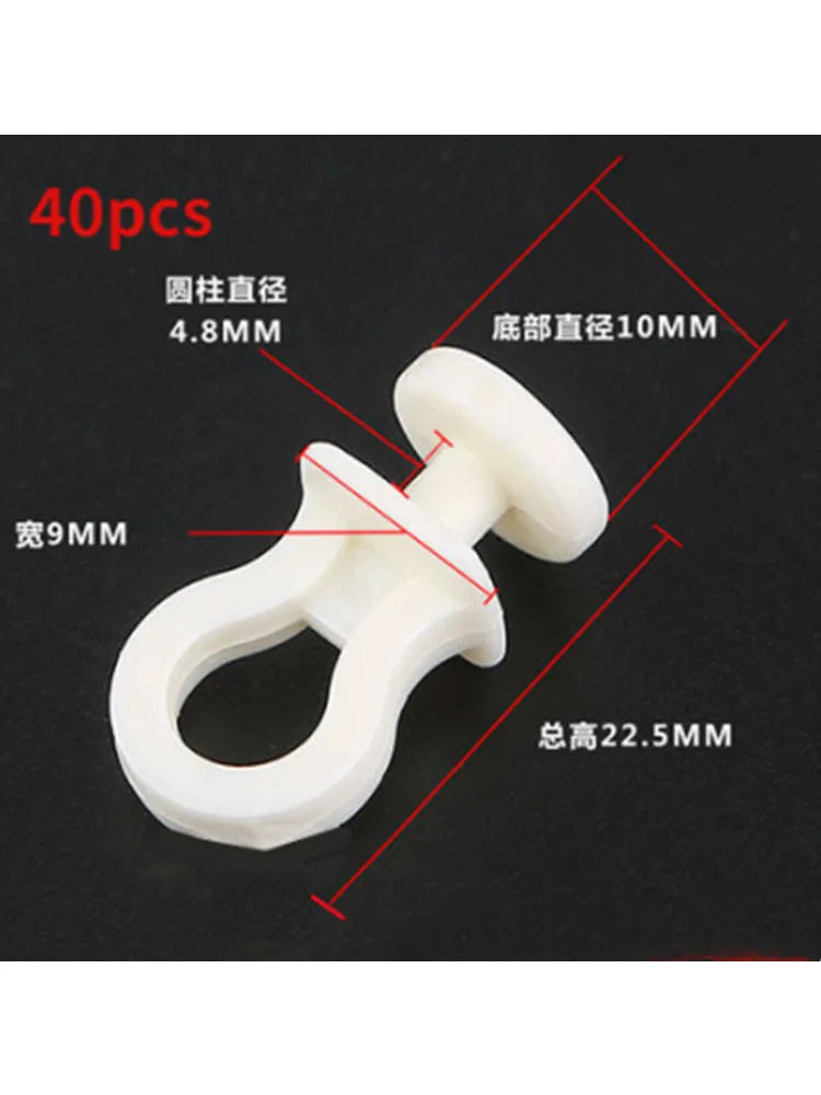 clips rideau blancs modernes accessoires fenêtres anneaux boucles métal alliage aluminium