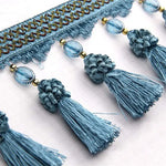 pompons décoratifs bleu gris beige rose marron vert texturé brillant élégants partie bricolage