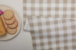 tissu coton imprimé carreaux rose gris bleu beige orange classique serviettes table 160cm non