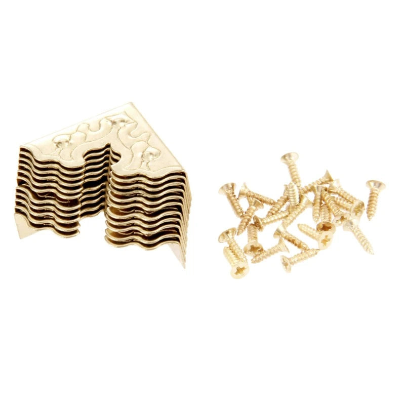 cornières décoratives vintage bronze doré argenté ornements floraux géométriques 10pc 20pc 30pc