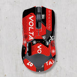 souris gamer antidérapante adhésive caoutchouc graphique moderne noir rouge bleu