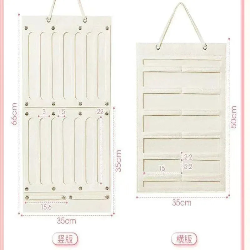 porte accessoires cheveux blanc texture mat clips rubans élastiques pompons moderne pratique