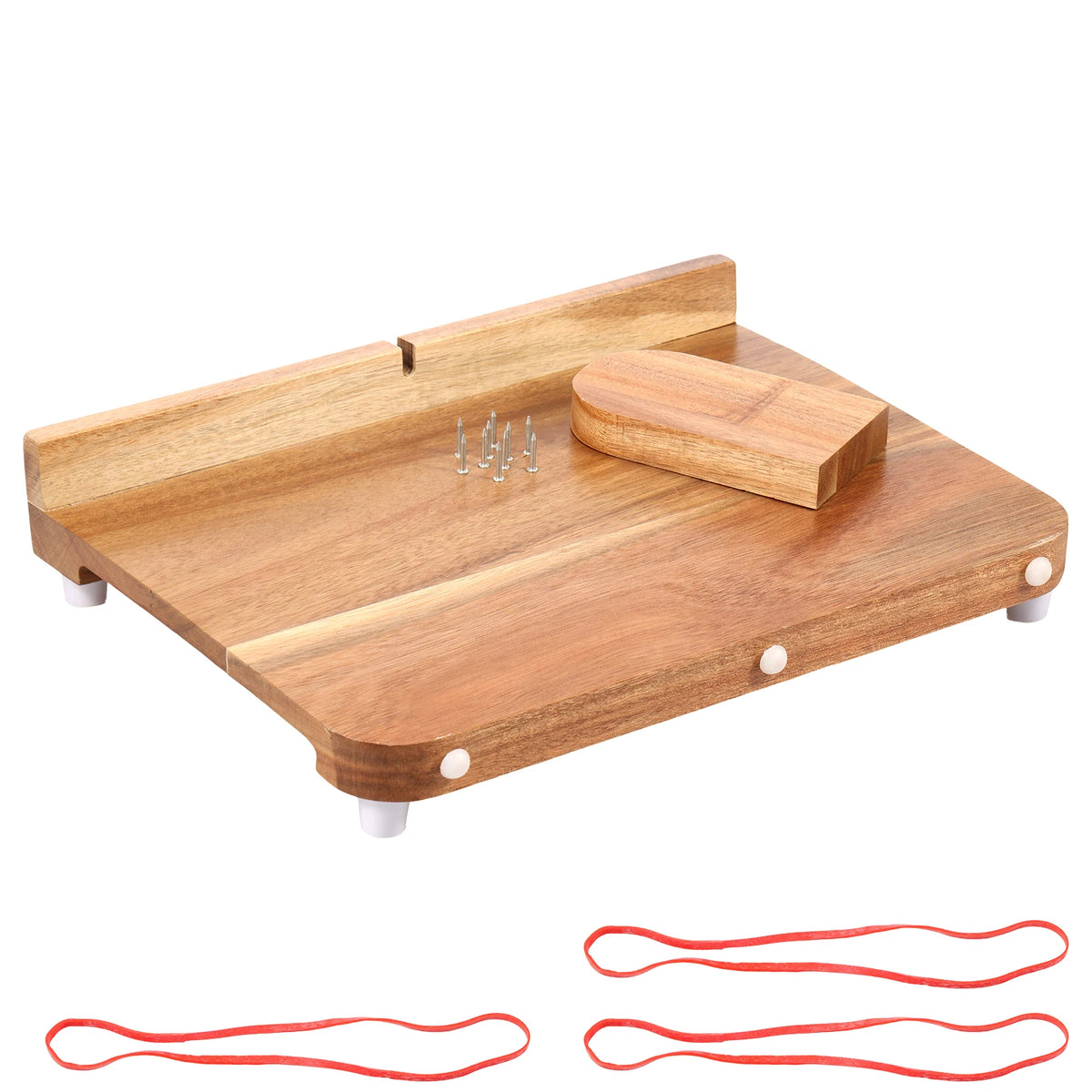 planche découper bois marron clair poignée élastiques fruits légumes adapté personnes âgées