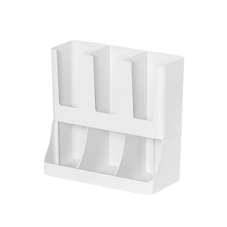 organisateur rangement tasses blanc noir adhésif moderne stockage capsules sachets sucre pailles couvercles