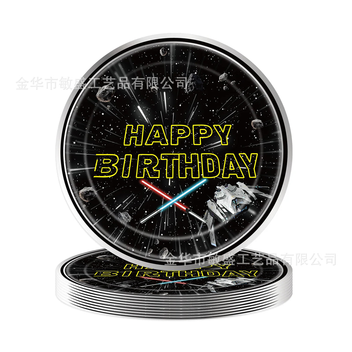 serviettes assiettes gobelets nappe star wars anniversaire espace vaisseaux spatiaux étoiles sabres laser jetables