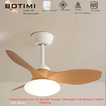 ventilateur moderne lumière led télécommande bois naturel moderne