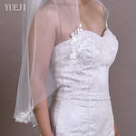 voile mariée blanc broderies florales classique monocouche translucide femme soirée
