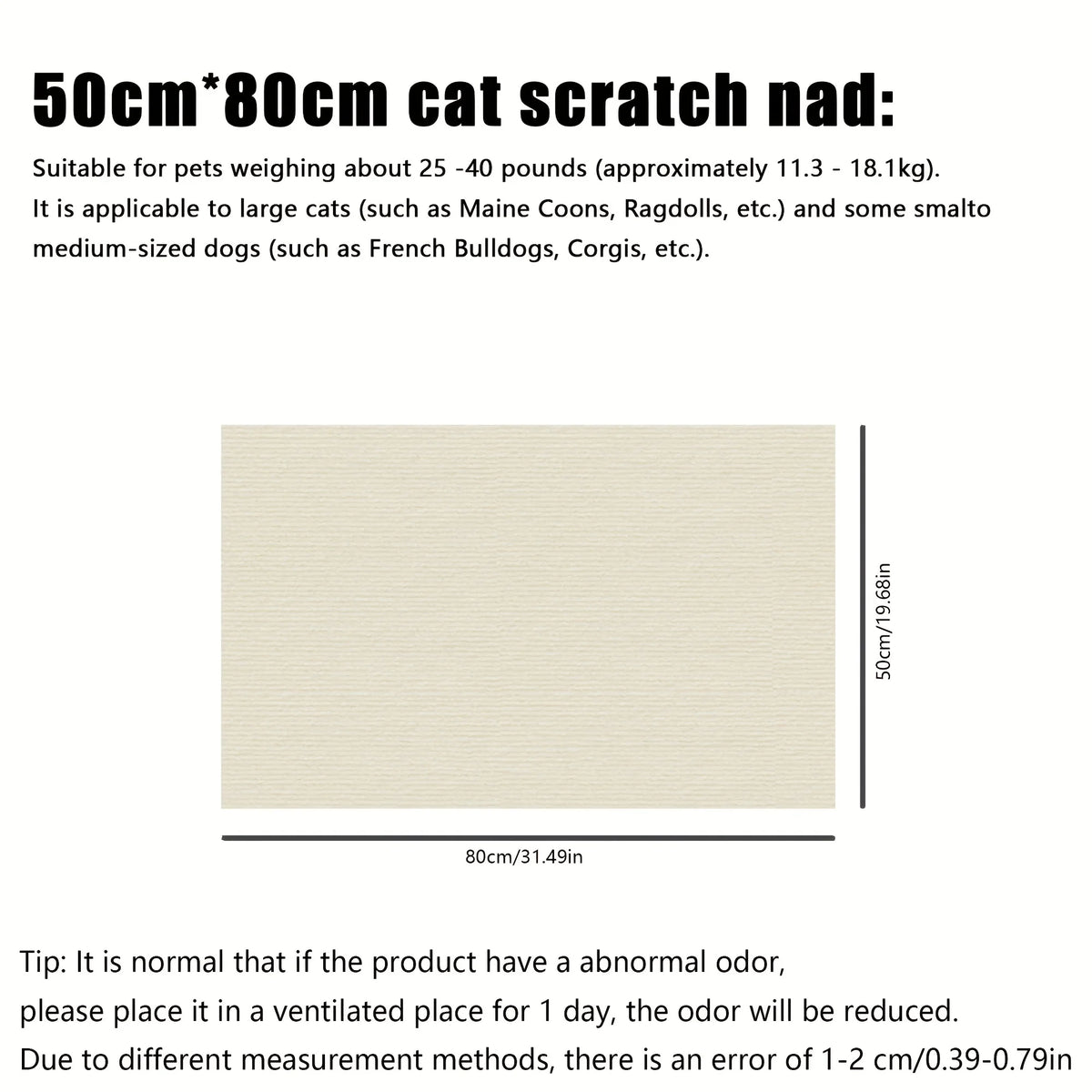 tapis grattage chat tissu texture moderne beige clair polyester lavable protection meubles