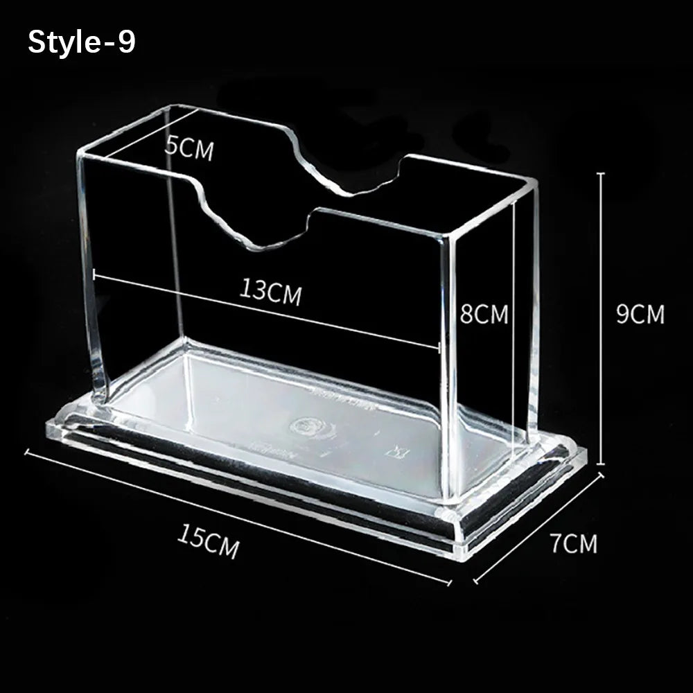 boîte serviettes transparente moderne plastique base plate amovible restaurant
