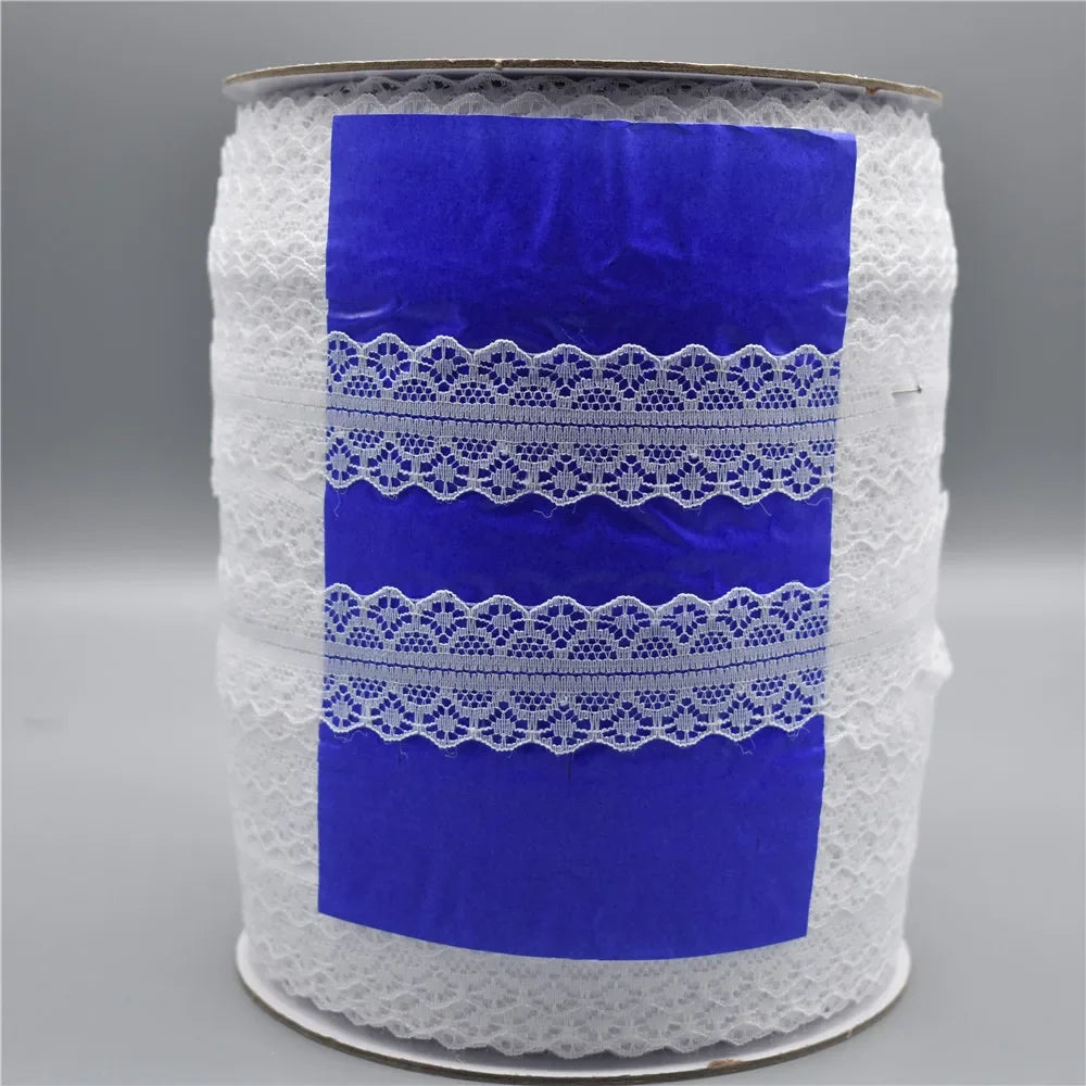 ruban dentelle fine blanc bleu rouge rose violet beige 28mm mariage décoration classique��