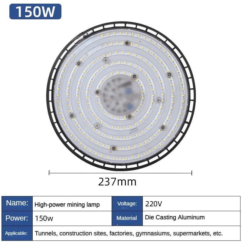 lampe led industrielle 200w noir moderne certification vde ul rohs ccc cqc