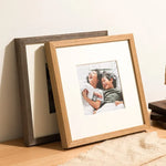 cadre photo classique bois peint noir beige marron clair 15x15cm 20x20cm 25x25cm 30x30cm decoration