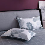 taies d'oreiller rectangulaires motif géométrique carreaux gris moderne 100% polyester 48x74cm enveloppe double inclusion