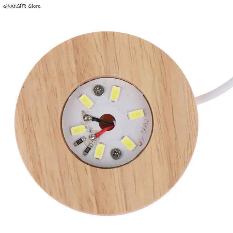 lampe led moderne bois naturel blanc texture bois câble usb commande led minimaliste