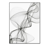 impressions toile abstraites moderne minimaliste noir blanc motifs ondulés nature morte decorationintérieur