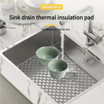 tapis silicone multifonctionnel moderne gris texture écailles respectueux environnement antidérapant protection évier cuisine