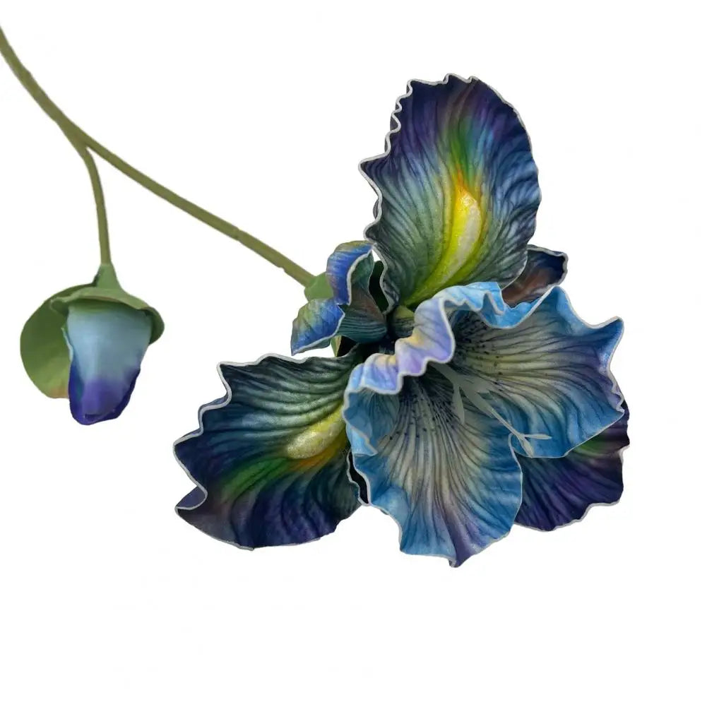 bouquet fleurs artificielles iris réalistes décoration intérieure mariage fête rose blanc violet bleu jaune
