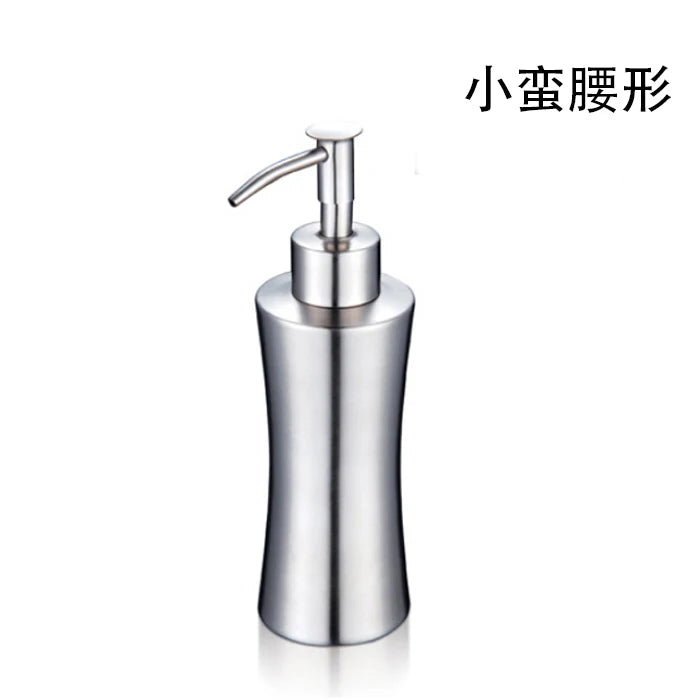 distributeur savon liquide acier inoxydable 350ml moderne argente pompe