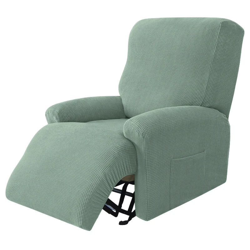housse fauteuil inclinable gris jacquard moderne adhésif poche élastique intérieur