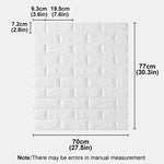 décoration murale moderne panneau adhésif brique texture blanc résistant humidité 70x77cm