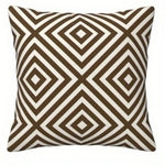 housse coussin polyester motif géométrique moderne marron blanc salon chambre voiture