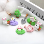 miniatures décoratives kawaii résine lapin coeurs champignons maison arrosoir carotte fleur enfants