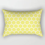 taie d'oreiller rectangulaire jaune clair motif géométrique moderne housse coussin canapé coton 30x50cm