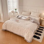 couette coton imprimée fleurs feuilles été automne vintage adhésive lavable maison 150x200cm 200x230cm
