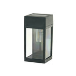 lampe murale solaire led moderne noire transparente éclairage extérieur hydrofuge autonomie warm light