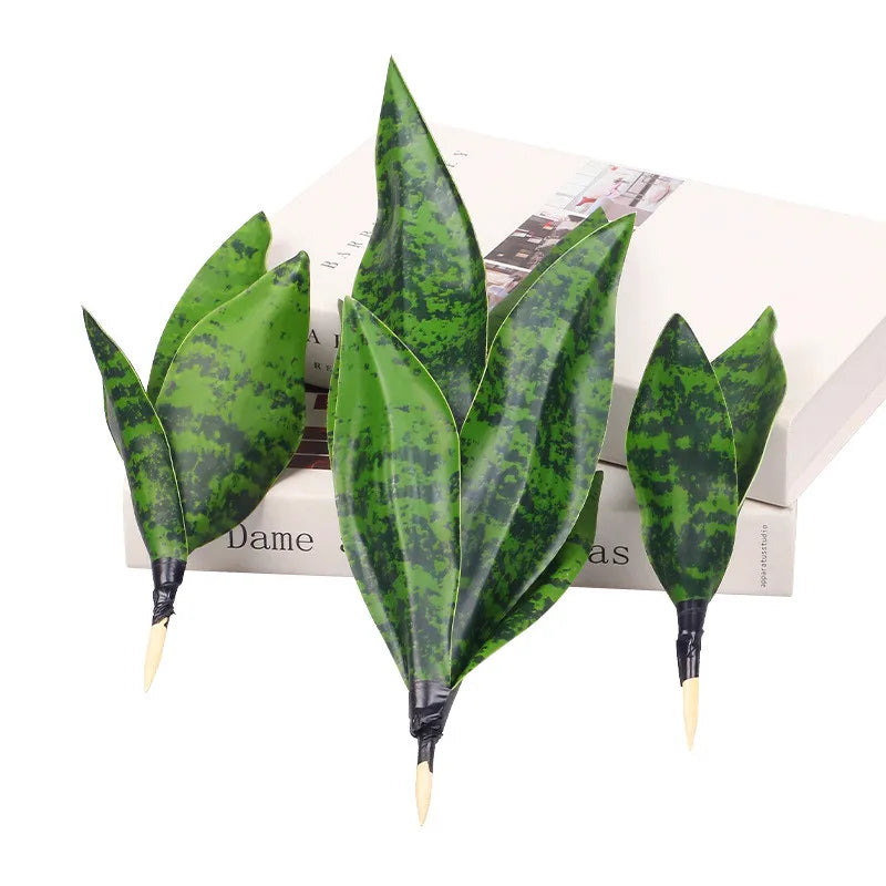 plantes artificielles vertes feuilles tropicales moderne decoration intérieure extérieur aloe vera sansevieria branches longues