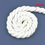corde coton tressée 5m blanche haute résistance finition enduite rustique franges