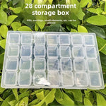 boîte rangement bijoux transparent grands compartiments 28 petits compartiments clips