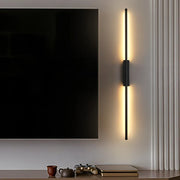 lampe murale led moderne minimaliste noir jaune facile épuré ambiance chaleureuse
