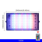 projecteur led noir moderne ip65 étanche télécommande flux lumineux élevé fixation certifié rohs